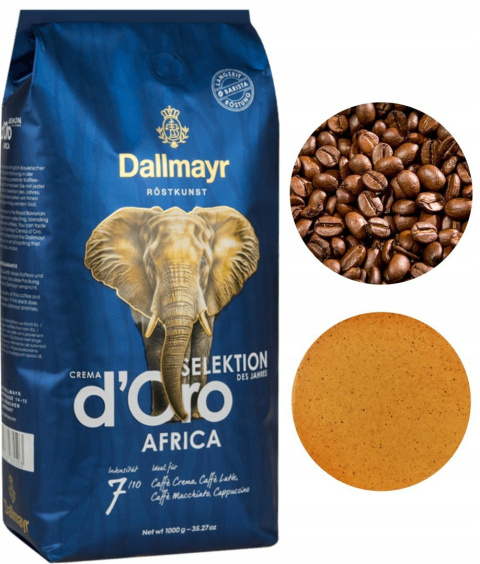 Dallmayr Crema d'Oro Africa kawa ziarnista 1000g Dallmayr Crema d'Oro Africa kawa ziarnista 1000g