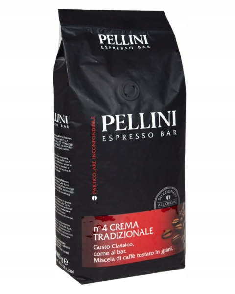 Kawa ziarnista mieszana Pellini n°4 Crema Tradizionale 1000 g Kawa ziarnista mieszana Pellini n°4 Crema Tradizionale 1000 g
