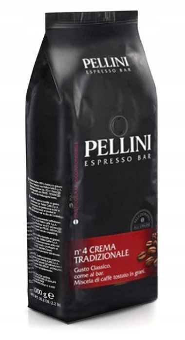 Kawa ziarnista mieszana Pellini n°4 Crema Tradizionale 1000 g Kawa ziarnista mieszana Pellini n°4 Crema Tradizionale 1000 g