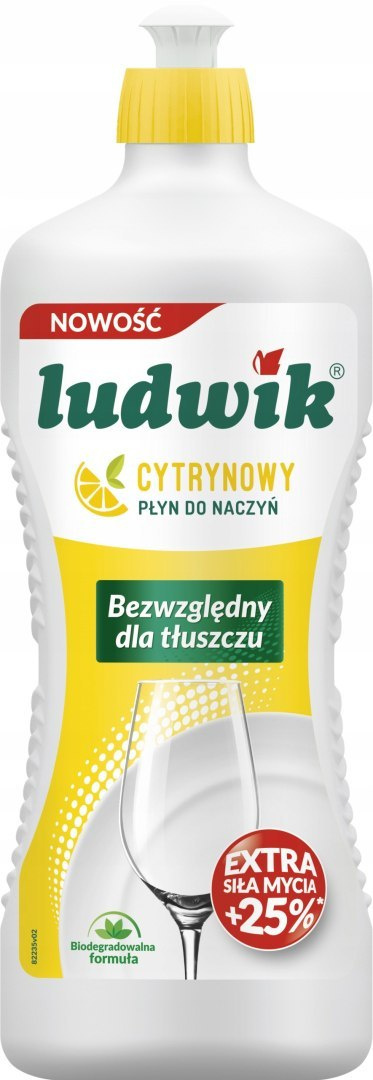 LUDWIK Płyn do Mycia Naczyń Cytrynowy Biodegradowalny 900g LUDWIK Płyn do Mycia Naczyń Cytrynowy Biodegradowalny 900g