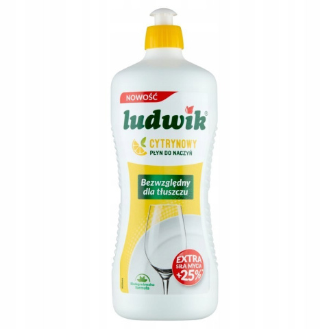 LUDWIK Płyn do Mycia Naczyń Cytrynowy Biodegradowalny 900g LUDWIK Płyn do Mycia Naczyń Cytrynowy Biodegradowalny 900g