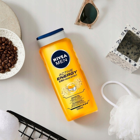 NIVEA Żel pod prysznic męski Active Energy 500ml NIVEA Żel pod prysznic męski Active Energy 500ml