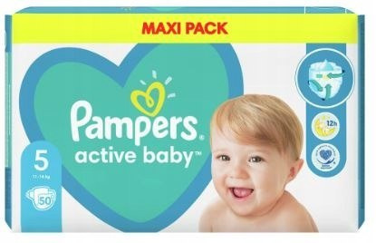 Pampers Active Baby, rozmiar 5 50 SZT Pampers Active Baby, rozmiar 5 50 SZT