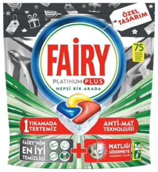 Fairy Platinum Plus Lemon Kapsułki do Zmywarki 75 Sztuk