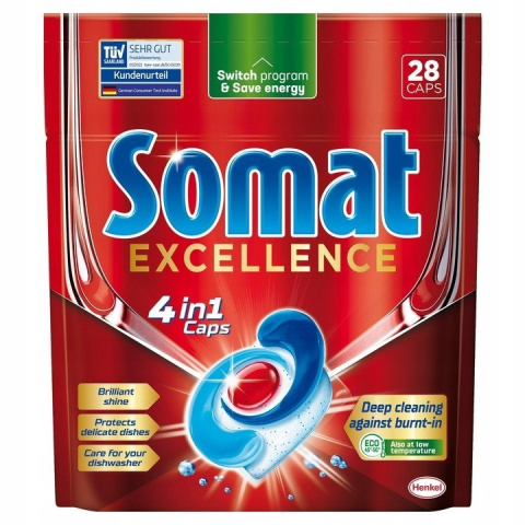 SOMAT EXCELLENCE 4w1 kapsułki do zmywarki 28szt SOMAT EXCELLENCE 4w1 kapsułki do zmywarki 28szt