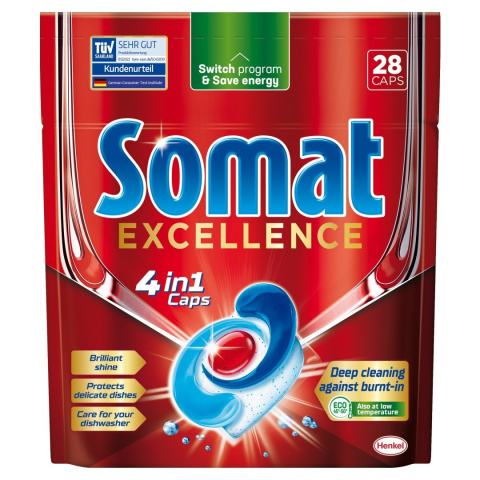 SOMAT EXCELLENCE 4w1 kapsułki do zmywarki 28szt SOMAT EXCELLENCE 4w1 kapsułki do zmywarki 28szt