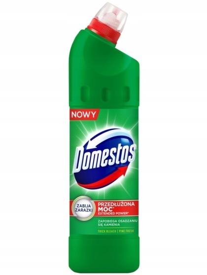 Domestos 750ml Przedluzona Moc Pine Fresh plyn do czyszczenia WC