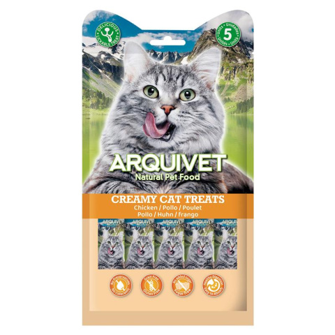 ARQUIVET Kremowa przekąska z kurczaka 5X14 g ARQUIVET Kremowa przekąska z kurczaka 5X14 g