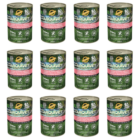 ARQUIVET MOKRA KARMA DLA PSA Z łososiem i indykiem 12x400G ARQUIVET MOKRA KARMA DLA PSA Z łososiem i indykiem 12x400G
