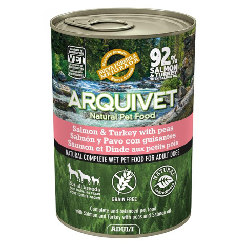 ARQUIVET MOKRA KARMA DLA PSA Z łososiem i indykiem 400G ARQUIVET MOKRA KARMA DLA PSA Z łososiem i indykiem 400G