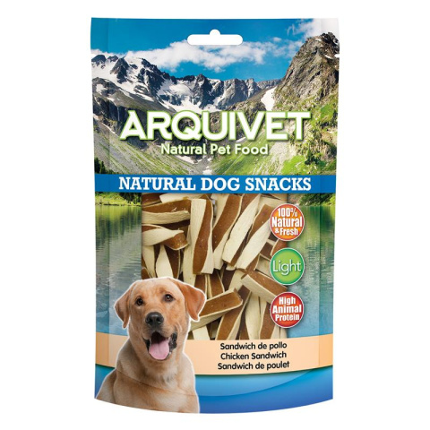 ARQUIVET Przysmak dla psa sandwich skręcany z kurczaka 100g ARQUIVET Przysmak dla psa sandwich skręcany z kurczaka 100g
