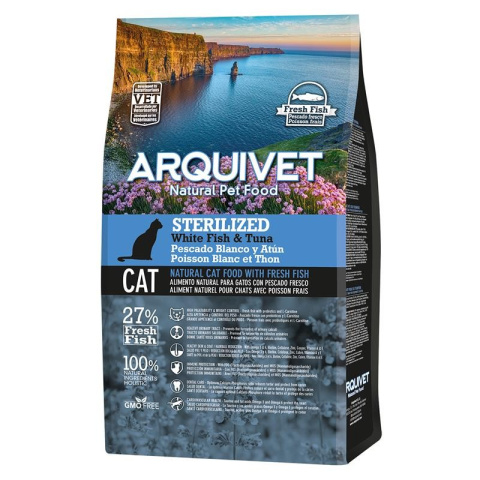 Arquivet Sucha karma dla kotów sterylizowanych z białą rybą i tuńczykiem 1,5 kg Arquivet Sucha karma dla kotów sterylizowanych z białą rybą i tuńczykiem 1,5 kg