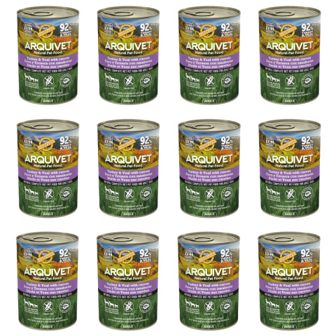 Arquivet mokra karma dla psa z indykiem i cielęciną 12x400g Arquivet mokra karma dla psa z indykiem i cielęciną 12x400g