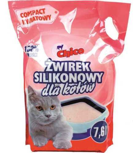 Chico Żwirek silikonowy 7,6l - compact kwiatowy Chico Żwirek silikonowy 7,6l - compact kwiatowy