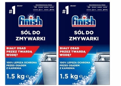 Finish, Sól do zmywarki, 2x1,5kg