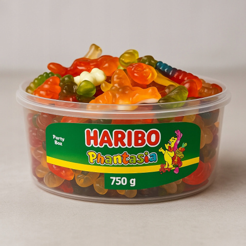 HARIBO Phantasia żelki w pudełku paty box 750g DE HARIBO Phantasia żelki w pudełku paty box 750g DE