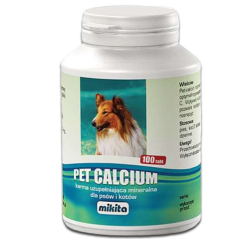Mikita Pet Calcium - preparat witaminowy z magnezem i wit. C 100 tab. Mikita Pet Calcium - preparat witaminowy z magnezem i wit. C 100 tab.