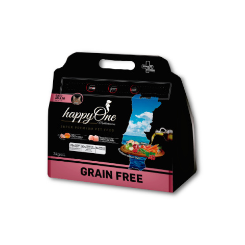 PRÓBKA HappyOne Grain-Free Mediterraneum dla kotów dorosłych Super Premium 60g PRÓBKA HappyOne Grain-Free Mediterraneum dla kotów dorosłych Super Premium 60g