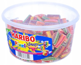 Haribo Rainbow Pixel TĘCZOWE PIKSELKI kwaśne żelki 150szt/1200g