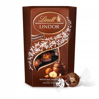 Cukierki Lindt Lindor Pralinki Orzechowe Delikatne Nadzienie 200g
