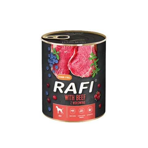 Rafi z wołowiną, borówką i żurawiną 800 g Rafi z wołowiną, borówką i żurawiną 800 g