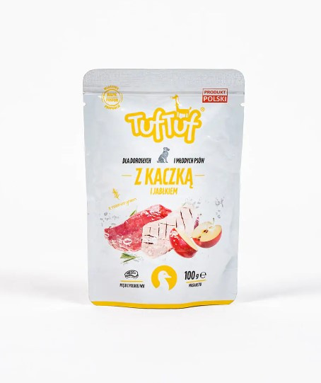 TUF TUF Saszetka kaczka z jabłkiem 100g TUF TUF Saszetka kaczka z jabłkiem 100g