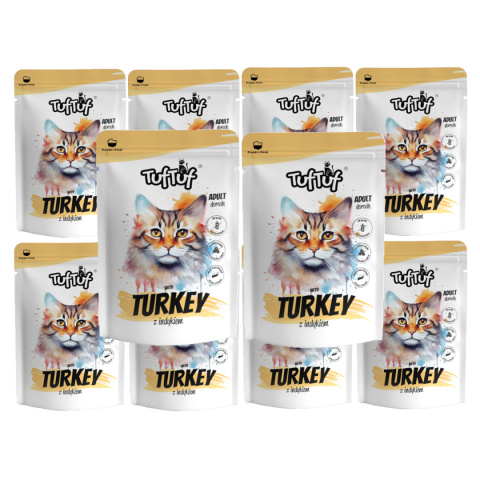 Tuf Tuf Kot saszetka dla kota z indykiem 10 x 100g Tuf Tuf Kot saszetka dla kota z indykiem 10 x 100g