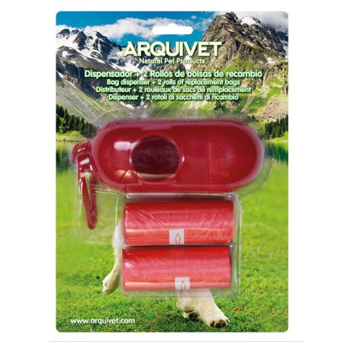 [W] ARQUIVET Dyspenser na woreczki + 2 rolki 15 sztuk GRATIS