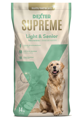 DEXTER Supreme senior & light 14 kg karma dla psów starszych