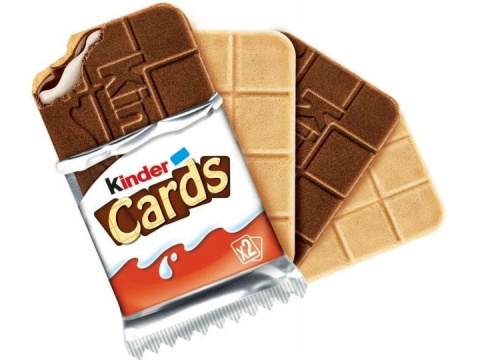 Wafelek Kinder Cards czekoladowy 128 g Wafelek Kinder Cards czekoladowy 128 g