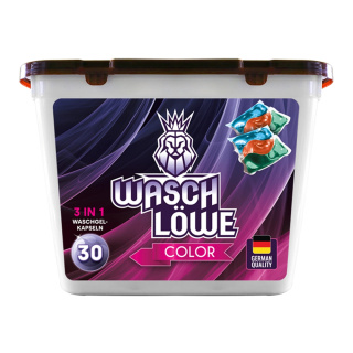 Wasch Löwe TriCaps Color 3w1 - Kapsułki do prania 30 sztuk
