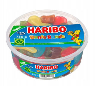 Żelki HARIBO Bunte Runde 750g Z NIEMIEC
