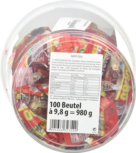 Żelki Haribo Happy Cola 100 mini torebek 980g
