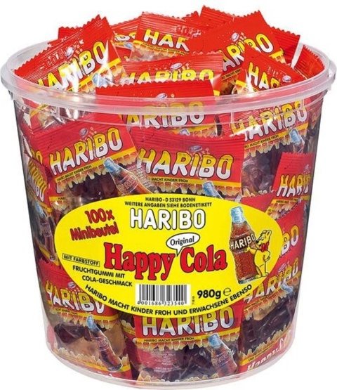 Żelki Haribo Happy Cola 100 mini torebek 980g