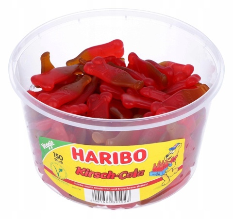 Żelki owocowe HARIBO Wiśnia Cola 150 szt z Niemiec