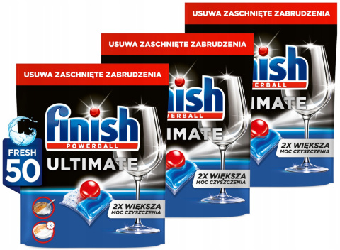 Zestaw Finish Ultimate All in One Tabletki do zmywarki 3 x 50 sztuk Zestaw Finish Ultimate All in One Tabletki do zmywarki 3 x 50 sztuk
