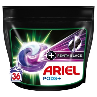Ariel PODS Kapsułki do prania Revita Black 36 szt - Ochrona czerni bez barwników