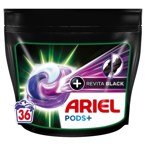 Ariel PODS Kapsułki do prania Revita Black 36 szt - Ochrona czerni bez barwników Ariel PODS Kapsułki do prania Revita Black 36 szt - Ochrona czerni bez barwników