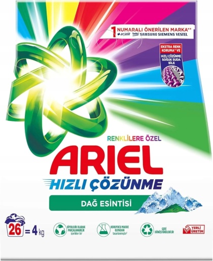 Ariel proszek do prania kolorów Mountain Spring 4 kg