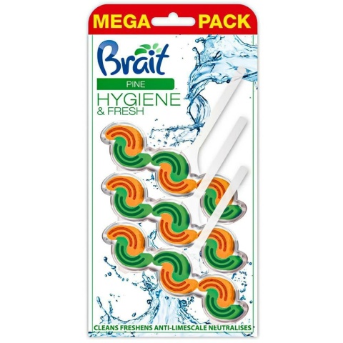 Brait Pine kostka do WC 3x45 g Hygiene & Fresh Mega Pack