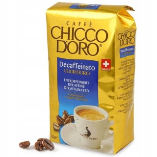 Chicco d'Oro Decaffeinato Kawa Ziarnista Bezkofeinowa 250g - Pełnia smaku bez kofeiny