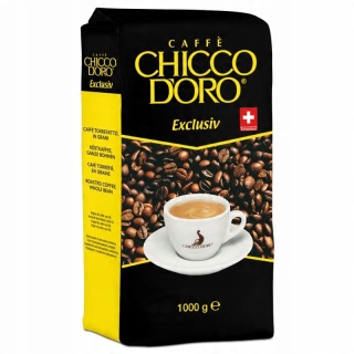 Chicco d'Oro Exclusiv Kawa ziarnista 1 kg - Delikatna szwajcarska mieszanka z 80% Arabiki