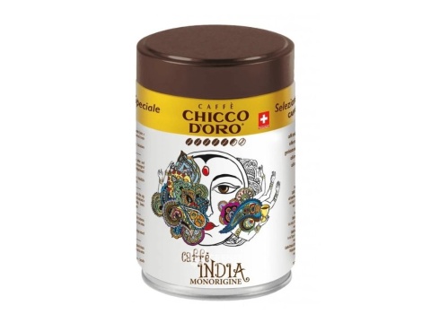 Chicco d’Oro India Kawa Mielona 250 g - aromatyczna mieszanka Arabiki i Robusty z południowych Indii Chicco d’Oro India Kawa Mielona 250 g - aromatyczna mieszanka Arabiki i Robusty z południowych Indii