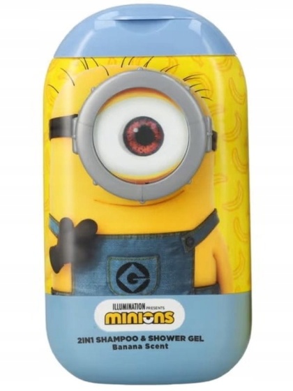 Disney 2w1 żel pod prysznic i szampon dla dzieci Minionki 400 ml bananowy
