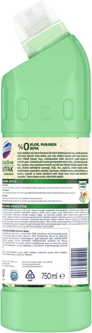 Domestos Bio Active Żel do Kuchni Mountain Breeze 750 ml Domestos Bio Active Żel do Kuchni Mountain Breeze 750 ml