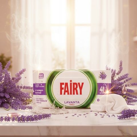 Fairy Chusteczki Czyszczące Uniwersalne Lavender 100 sztuk lawendowe