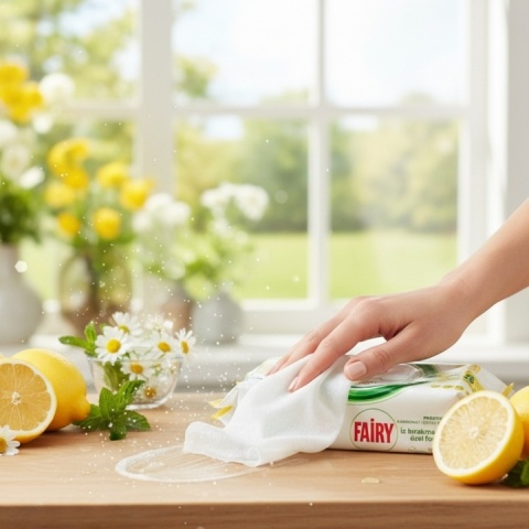 Fairy Chusteczki Czyszczące Uniwersalne Lemon 100 sztuk cytrynowe