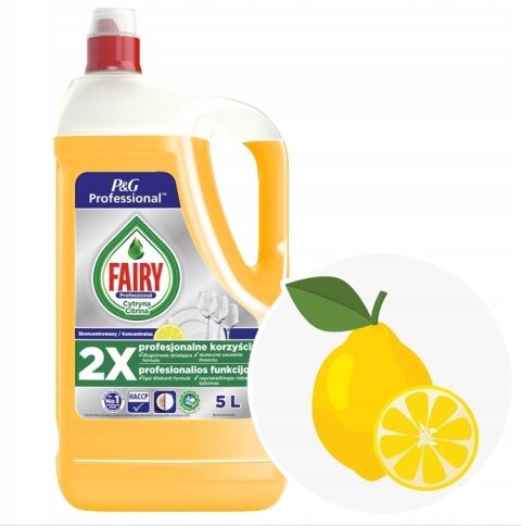 Fairy Professional Lemon 5L - Profesjonalny płyn do mycia naczyń o zapachu cytryny Fairy Professional Lemon 5L - Profesjonalny płyn do mycia naczyń o zapachu cytryny