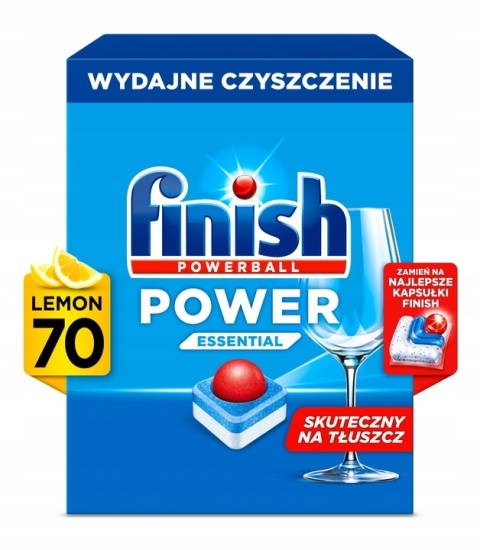 Finish Power Essential Tabletki do Zmywarki Zapach Lemon Cytryna 140 Sztuk Finish Power Essential Tabletki do Zmywarki Zapach Lemon Cytryna 140 Sztuk