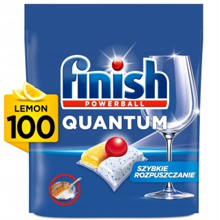 Finish Quantum All in 1 Kapsułki do Zmywarki Lemon Cytryna 100 sztuk